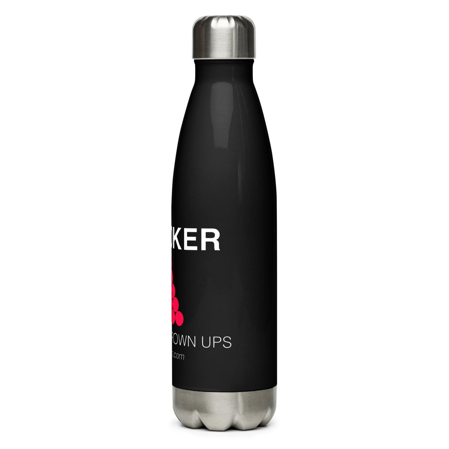 Snooker "Pool for Grown Ups" - Black stainless steel water bottle
